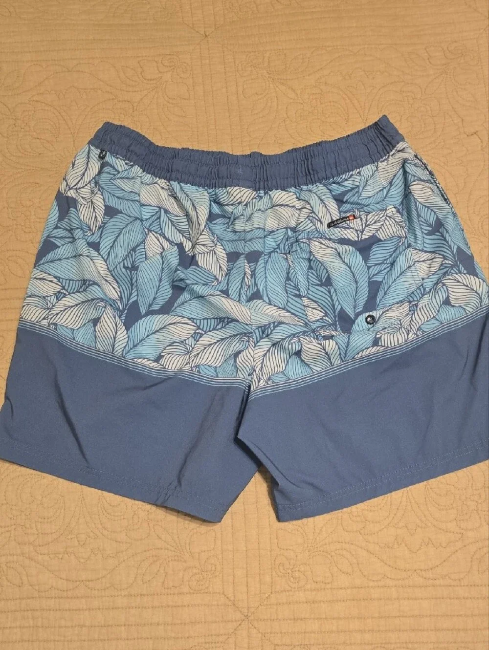 Quiksilver Mens Swim Trunks Lot of 3 XL Blue Gray Floral Striped Volley Shorts